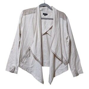 Mittoshop tencel, linen blazer layer lagonlook, minimalist, comfort women's M